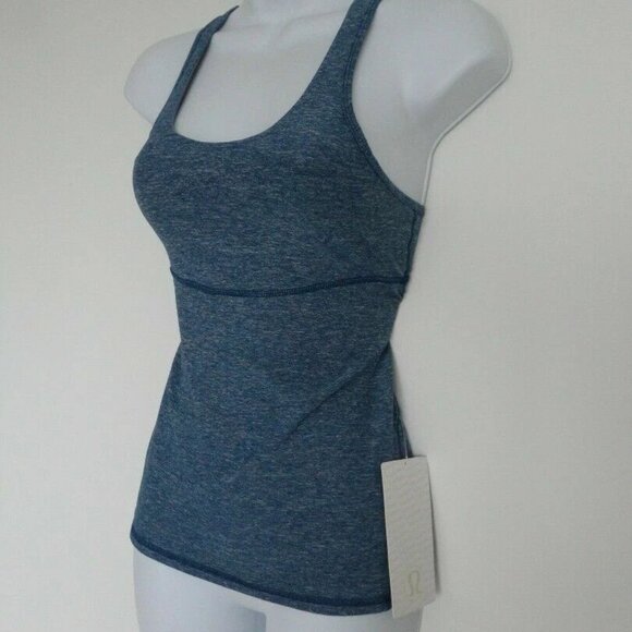 NWT LULULEMON HPDN/PSDN Blue Cottony Crossback Tank II Top 4 - Picture 2 of 7